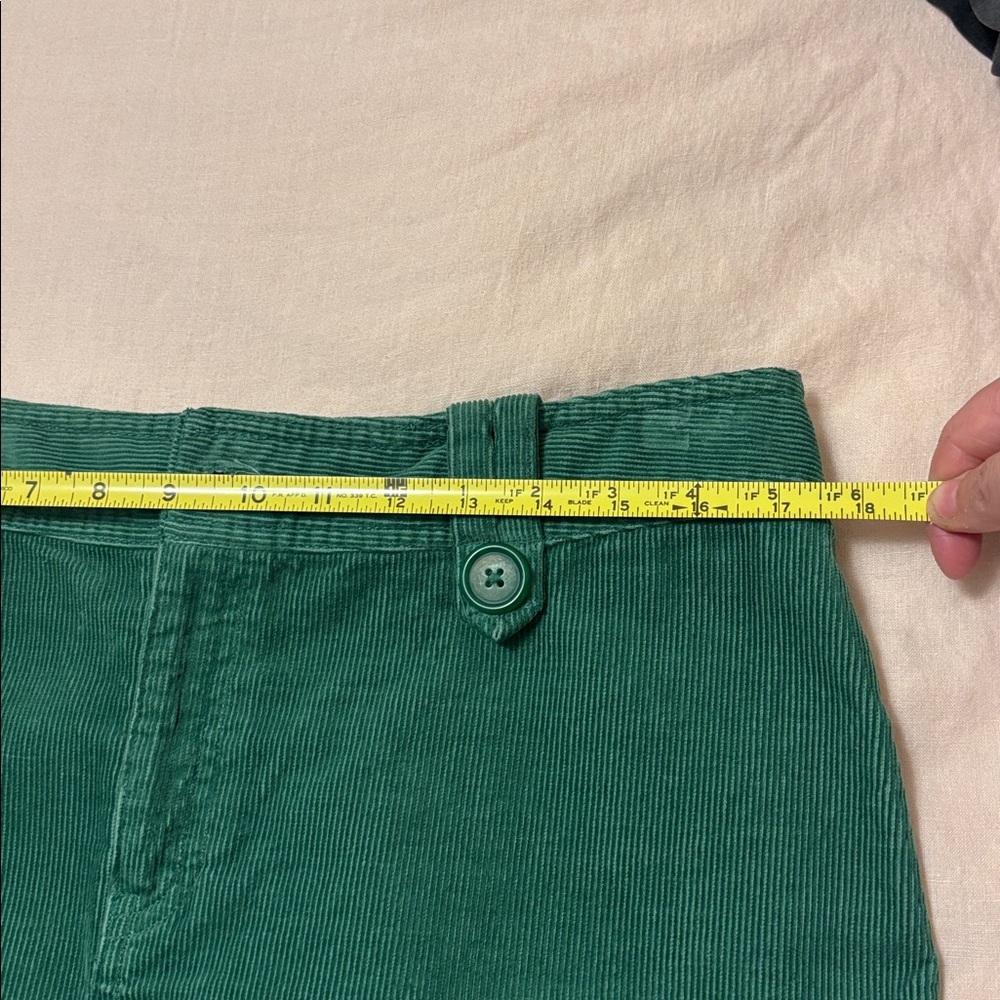 H&M Green Corduroy Skirt A line pencil size 10 - Picture 6 of 7